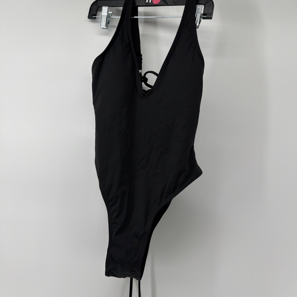 TA3 Black Hi Cut Plungey One piece Swimsuit S Short Small 3.0 New